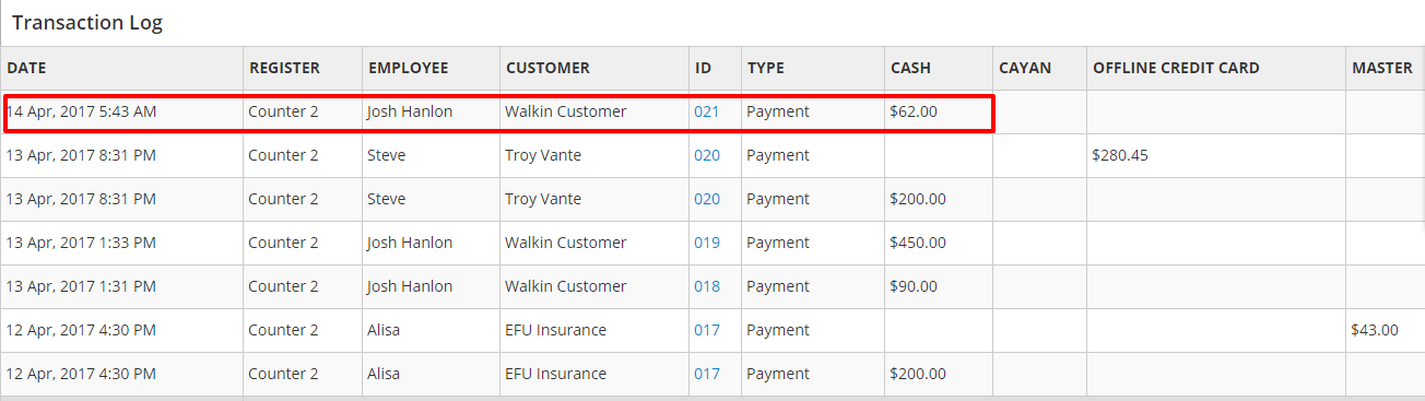 Enter Access PIN before creating an invoice or adding a payment