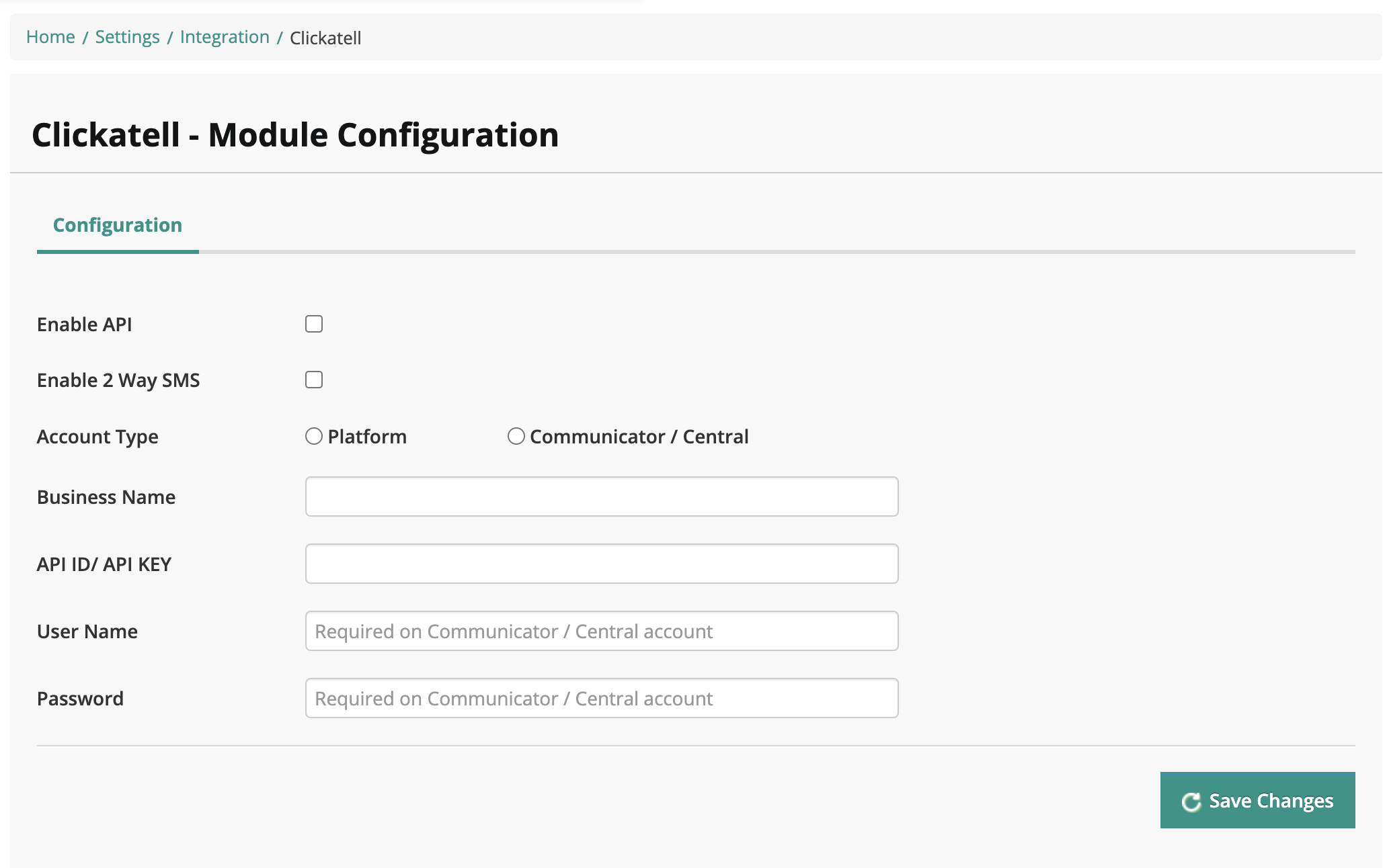How do I enable Clickatell SMS Gateway?