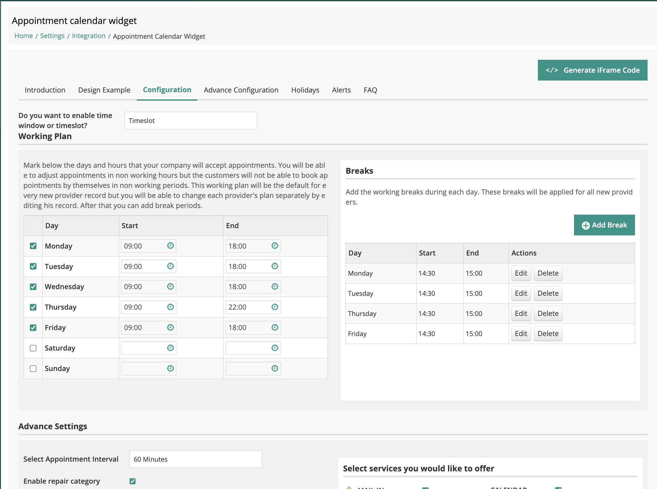 RepairDesk Appointments Booking Widget